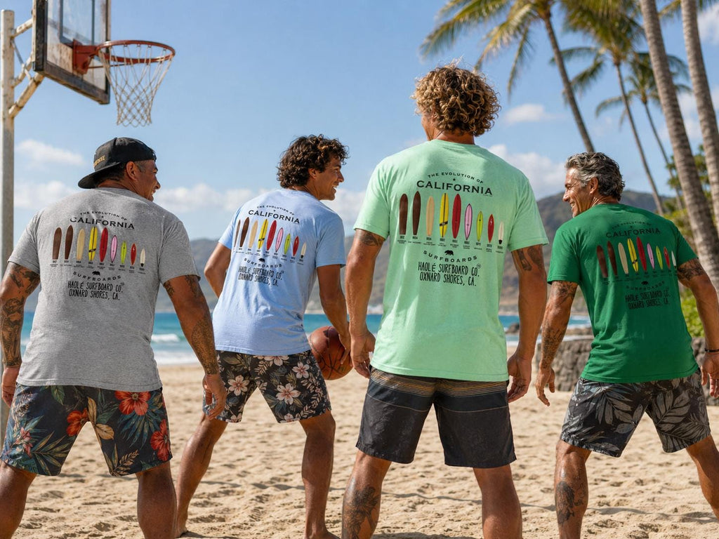 Evolution Of A Surfboard Graphic Tee