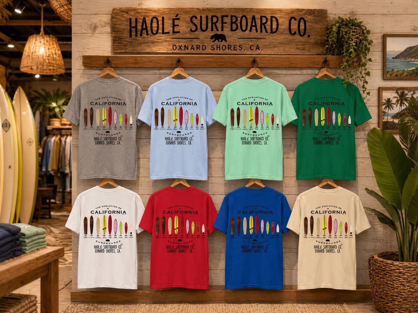 Evolution Of A Surfboard Graphic Tee