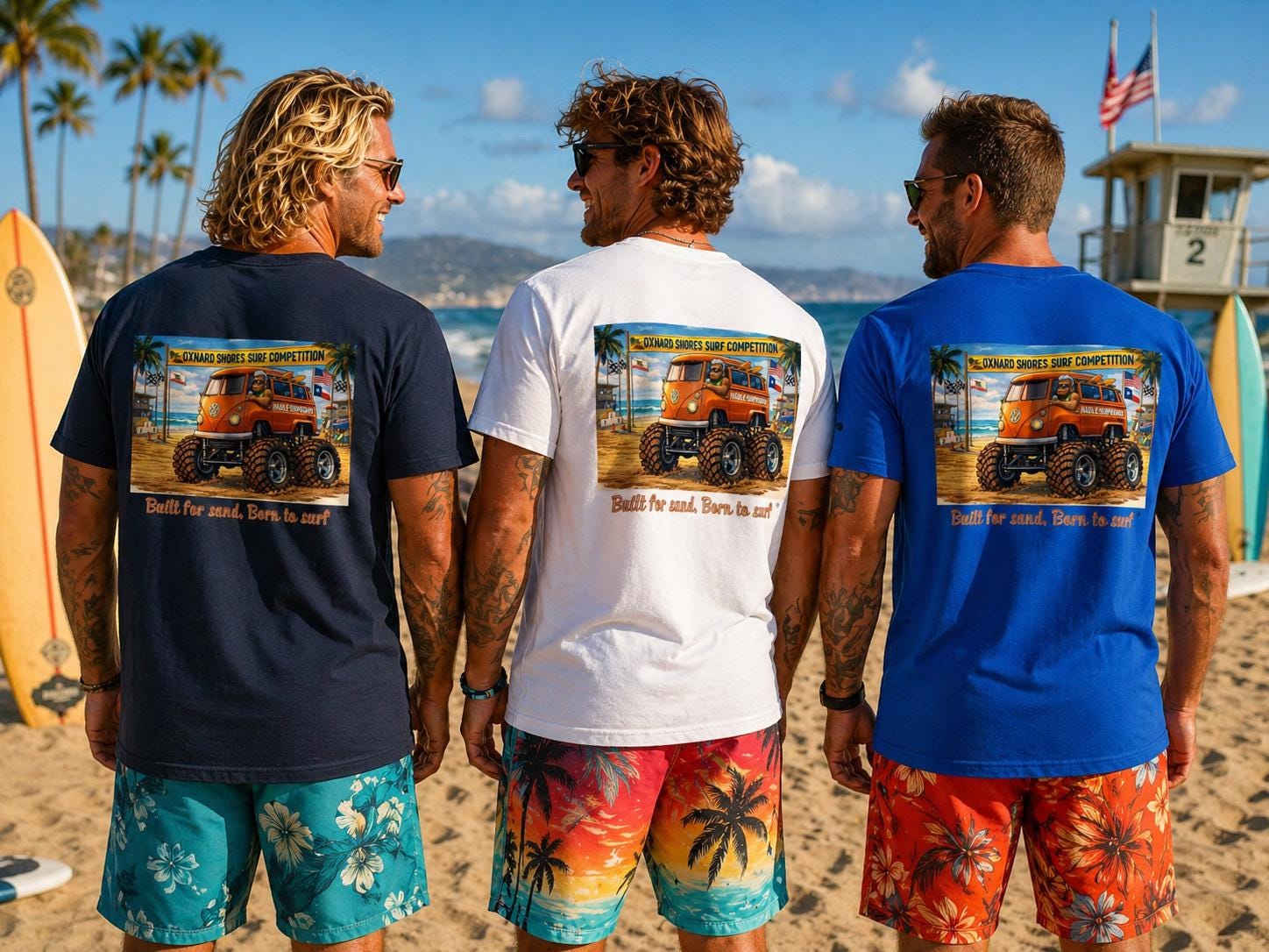 Built For Sand, Born To Surf Graphic Tee