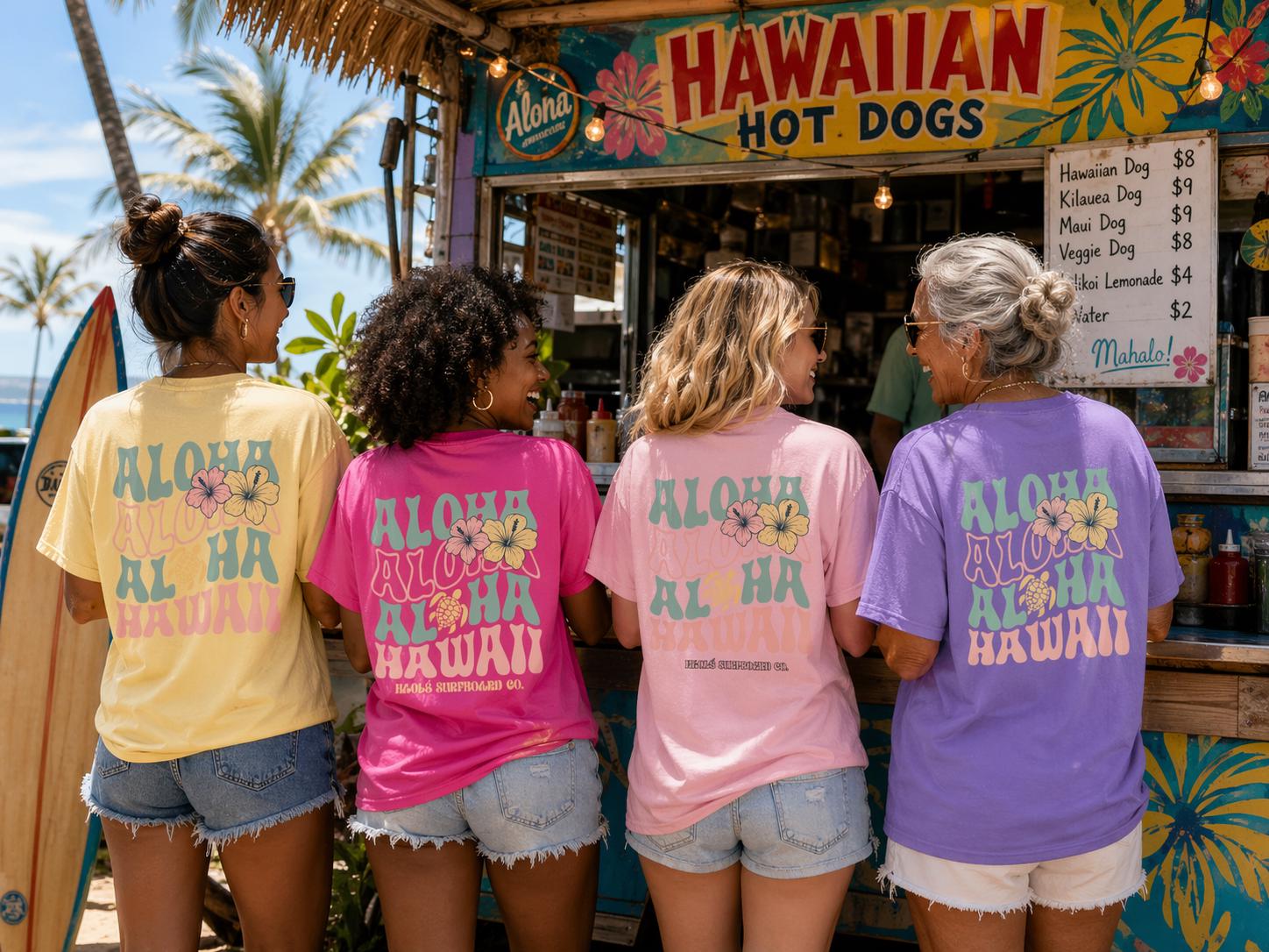 Aloha Hawaii Surf Graphic Tee