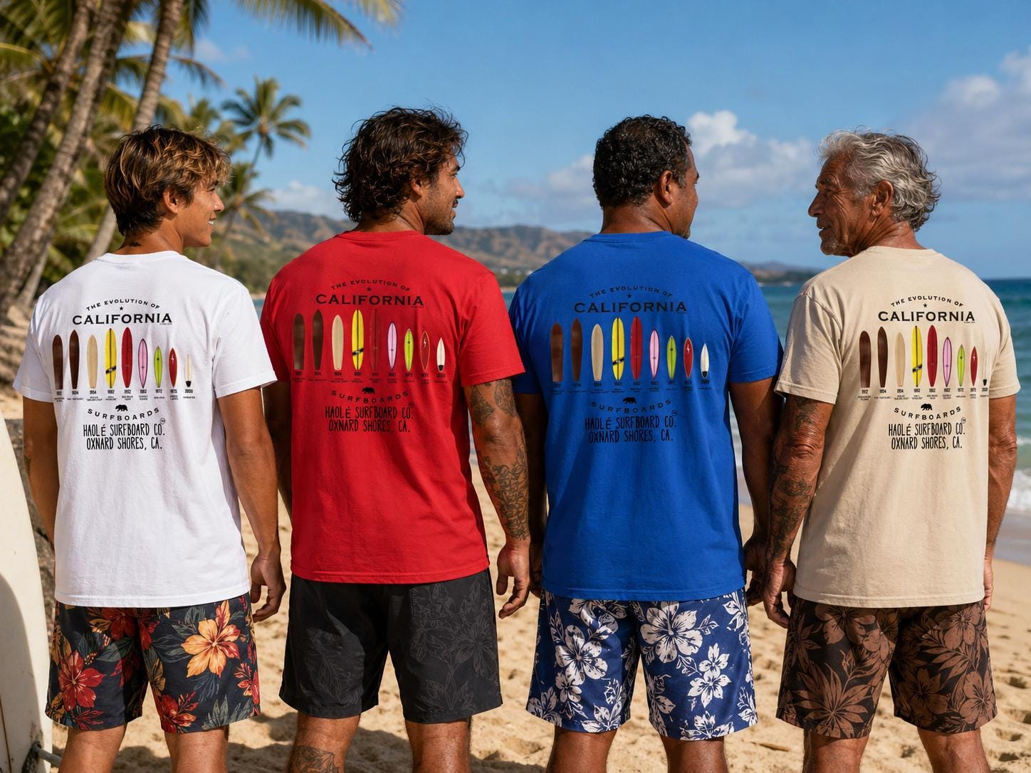 Evolution Of A Surfboard Graphic Tee