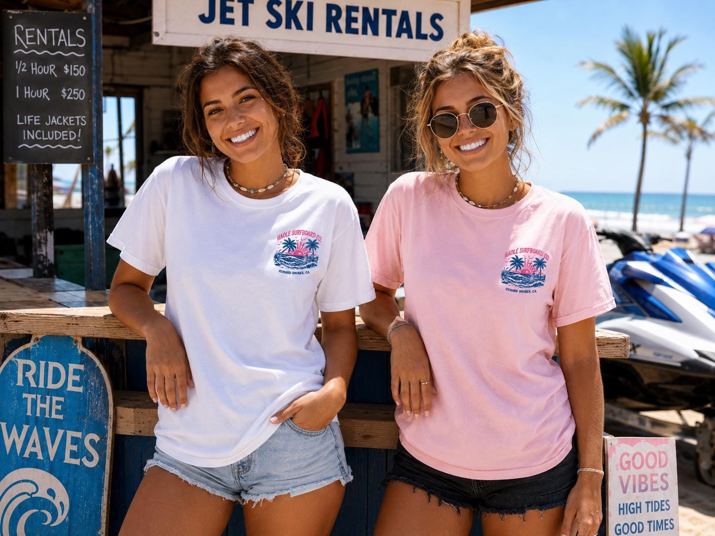 Palm Sunset Beach Tee