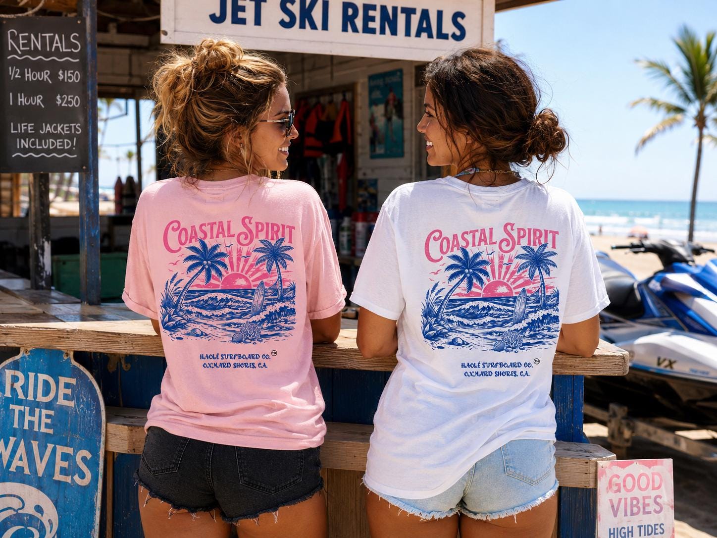 Palm Sunset Beach Tee