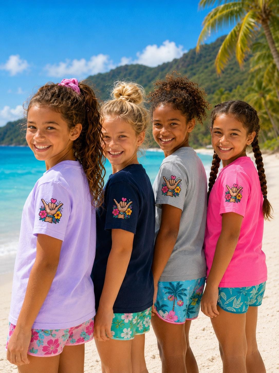 Girls Fun Times and Tan Lines Comfort Colors Tee