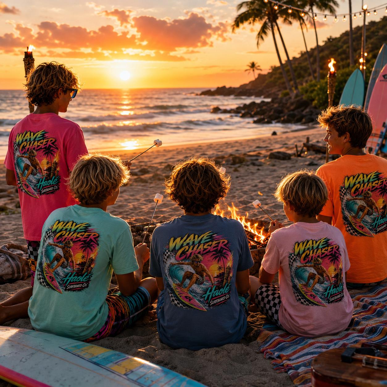 Boys Grom Wave Catcher Surf Tee